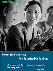 Strategic Sourcing - For Sustainable Savings